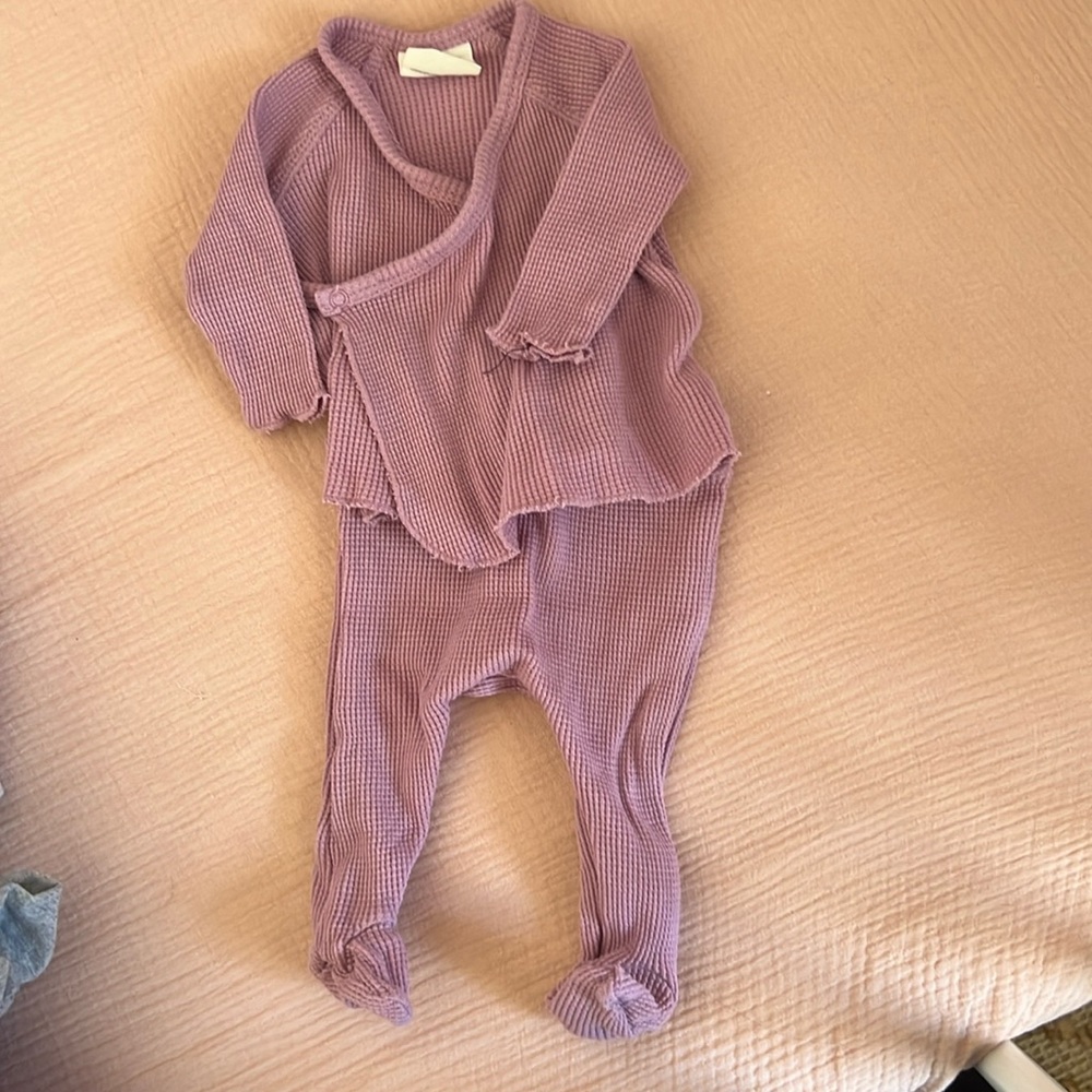 SpearmintLOVE organic  Kimono & Pant Set, Lavender